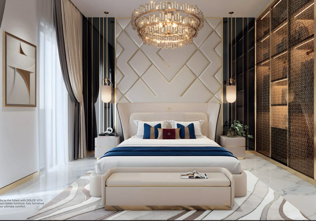 3-bedroom apartment with balconies and pool at Danube Bayz102.